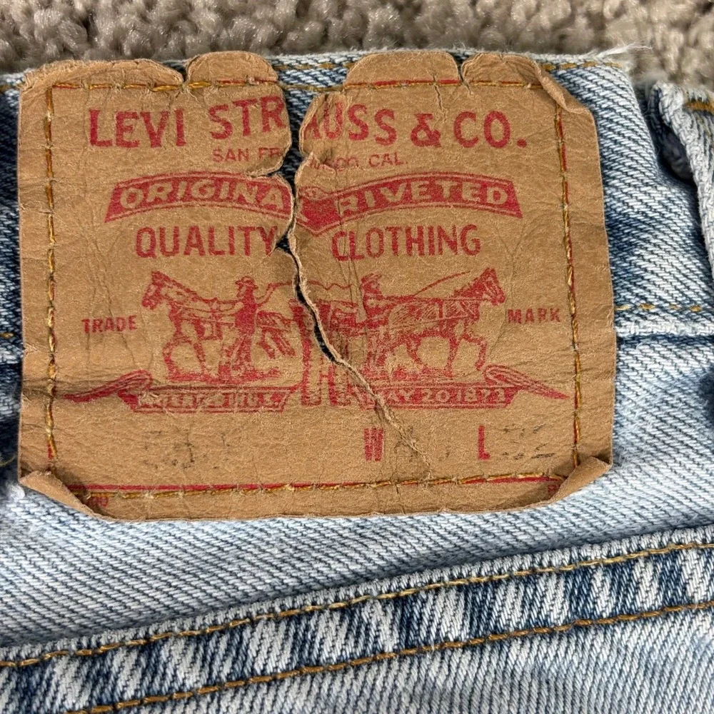 Levis Jeans 550 Relaxed Fit Mens‎ W40 L32 Light Wash Blue Cotton Denim Y2K 90s